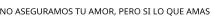 NO ASEGURAMOS TU AMOR; PERO SI LO QUE AMAS