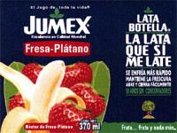 EL JUGO DE TODA LA VIDA JUMEX EXCELENCIA EN CALIDAD MUNDIAL LATA BOTELLA LA LATA QUE SÍ ME LATE FRUTA...FRUTA Y NADA MÁS
