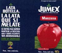 LATA BOTELLA LA LATA QUE SÍ ME LATE FRUTA... FRUTA Y NADA MÁS EL JUGO DE TODA LA VIDA JUMEX EXCELENCIA EN CALIDAD MUNDIAL FRUTA... FRUTA Y NADA MÁS