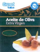 GREAT VALUE GREAT VALUE 100 SATISFACCIÓN O LA DEVOLUCIÓN DE TU DINERO ACEITE DE OLIVA EXTRA VIRGEN