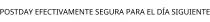 POSTDAY EFECTIVAMENTE SEGURA PARA EL DÍA SIGUIENTE