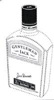 GJ GENTLEMAN JACK RARE TENNESSEE WHISKEY JACK DANIEL FROM THE MAKERS OF JACK DANIEL'S