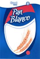 GREAT VALUE GREAT VALUE 100 SATISFACCIÓN O LA DEVOLUCIÓN DE TU DINERO PAN BLANCO