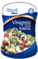 GREAT VALUE GREAT VALUE 100 SATISFACCIÓN O LA DEVOLUCIÓN DE TU DINERO VINAGRETA ESTILO ITALIANA