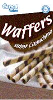 GREAT VALUE GREAT VALUE 100 SATISFACCIÓN O LA DEVOLUCIÓN DE TU DINERO WAFFERS SABOR CAPUCHINO