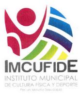 IMCUFIDE INSTITUTO MUNICIPAL DE CULTURA FÍSICA Y DEPORTE