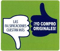 LAS FALSIFICACIONES CUESTAN MÁS ¡YO COMPRO ORIGINALES!