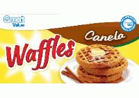 GREAT VALUE GREAT VALUE 100 SATISFACCIÓN O LA DEVOLUCIÓN DE TU DINERO WAFFLES CANELA