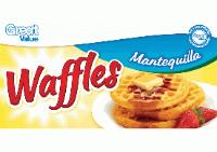 GREAT VALUE GREAT VALUE 100 SATISFACCIÓN O LA DEVOLUCIÓN DE TU DINERO WAFFLES MANTEQUILLA