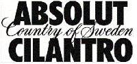 ABSOLUT COUNTRY OF SWEDEN CILANTRO