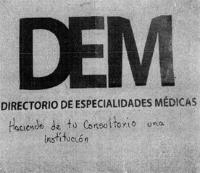 DEM DIRECTORIO DE ESPECIALIDADES MEDICAS