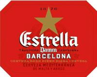 ESTRELLA TRADICION DAMM CERVECERA BARCELONA 1876 CERVEZA BEER BIERE BIERRA CEVEZA MEDITERRANEA DE MALTA Y ARROZ