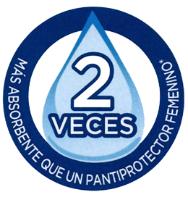 2 VECES MÁS ABSORBENTE QUE UN PANTIPROTECTOR FEMENINO