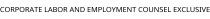 CORPORATE LABOR AND EMPLOYMENT COUNSEL EXCLUSIVE