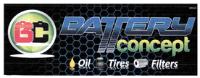 BATTERY CONCEPT OIL TIRES FILTERS