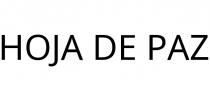 HOJA DE PAZ