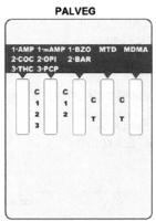 PALVEG 1 AMP 1 MAMP 1 BZO MTD MDMA 2 COC 2 OPI 2 BAR 3 THC 3 PCP C 1 2 3 C 12 C T C T