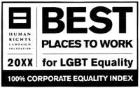 HUMAN RIGHTS CAMPAIGN FOUNDATION BEST PLACES TO WORK FOR LGBT EQUALITY 100% CORPORATE EQUALITY INDEX