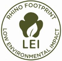 RHINO FOOTPRINT LEI LOW ENVIRONMENTAL IMPACT