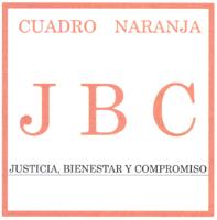 CUADRO NARANJA JBC JUSTICIA; BIENESTAR Y COMPROMISO