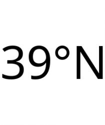 39°N