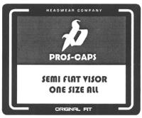 HEADWEAR COMPANY PROS-CAPS SEMI FLAT VISOR ONE SIZE ALL ORIGINAL FIT
