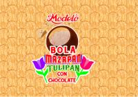 MODELO BOLA MAZAPAN TULIPAN CON CHOCOLATE