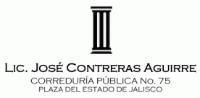 LIC. JOSÉ CONTRERAS AGUIRRE CORREDURÍA PÚBLICA NO. 75 PLAZA DEL ESTADO DE JALISCO