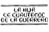 LA HIJA DE CUAUHTEMOC DE LA GUERRERO