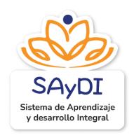 SAYDI;SISTEMA DE APRENDIZAJE Y DESARROLLO INTEGRAL