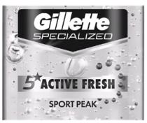 GILLETTE SPECIALIZED 5 ACTIVE FRESH SPORT PEAK
