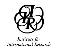 IIR INSTITUTE FOR INTERNATIONAL RESEARCH