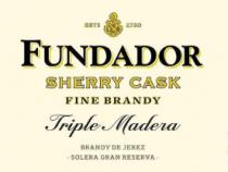 ESTD 1730 FUNDADOR SHERRY CASK FINE BRANDY TRIPLE MADERA BRANDY DE JEREZ SOLERA GRAN RESERVA