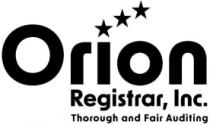 ORION REGISTRAR; INC. THOROUGH AND FAIR AUDITING