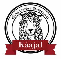 TRES CÍRCULOS; UN JAGUAR EN MEDIO Y ABAJO UN LISTÓN ROJO CON EL NOMBRE DE LA MARCA. EL JAGUAR ESTA DIBUJADO DE FORMA DIGITAL POR MI. TIPO DE LETRA USADA; OLD ENGLISH TEXT MT PARA ELABORACIÓN ARTESANAL Y PARA EL NOMBRE; MODERN NO.20