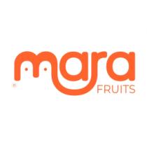MARA FRUITS. MARA SE REFIERE A UNA PALABRA CREADA QUE HACE REFERENCIA A LAS ÚLTIMAS LETRAS DEL NOMBRE DE LA PROPIETARIA DE LA MARCA. MIENTRA QUE 