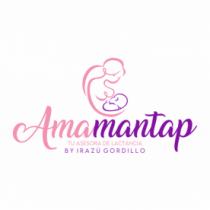 AMAMANTAP. ES LA SILUETA DE UNA MUJER AMAMANTANDO (EN COLOR ROSA) EL BEBE EN COLOR MORADO. EL 