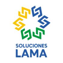 EL LOGOTIPO DE LA EMPRESA SOLUCIONES LAMA ADEMÁS DEL NOMBRE ESTA FORMADO POR DOS PIEZAS QUE AL UNIRLAS FORMAN UNA 