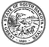 STATE OF SOUTH DAKOTA GREAT 1889 SEAL UNDER GOD THE PEOPLE RULE