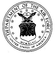 DEPARTMENT OF THE AIR FORCE UNITED STATES OF AMERICA MCMXLVII