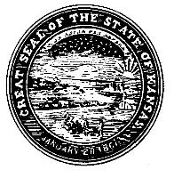GREAT SEAL OF THE STATE OF KANSAS JANUARY 20; 1861