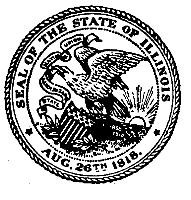 SEAL OF THE STATE OF ILLINOIS AUG.26TH 1818 STATE GOVERNORITY NATIONAL UNION 1866 1818