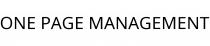 ONE PAGE MANAGEMENT