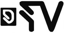 LA MARCA TIENE COMO NOMBRE DALE TV. RESPECTA DE UNA LETRA D ENCERRADA EN UN RECTANGULO NEGRO; UNA LETRA T PARTIDA A LA MITAD; DE FORMA QUE SE GUENERA UNA DIAGONAL PARALELA. LA PERTE SUPERIOR DE ESTA SE CONECTA CON LA LETRA V.