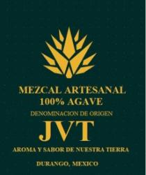 MEZCAL ARTESANAL 100% AGAVE JVT