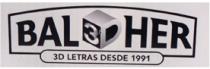 BAL3DHER 3D LETRAS