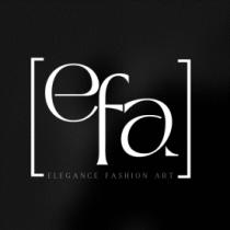 LETRA E; LETRA F Y LETRA A; FRASE ELEGANCE FASHION ART.