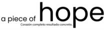 A PIECE OF HOPE CORAZON COMPLETO RESULTADO CONCRETO.