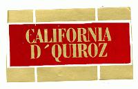 CALIFORNIA D'QUIROZ