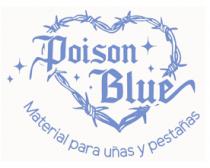 POISON BLUE MATERIAL PARA UÑAS Y PESTAÑAS